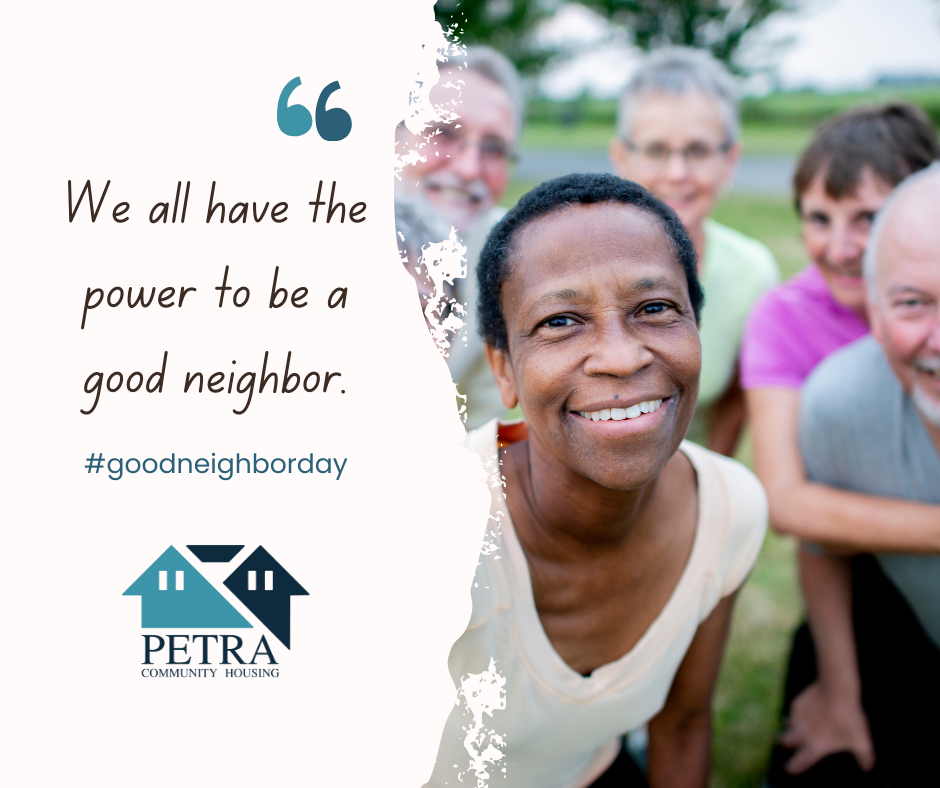 People smiling, we all have the power to be a good neighbor